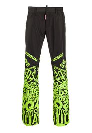 Dsquared2 Weite Hose mit Logo-Print - Schwarz