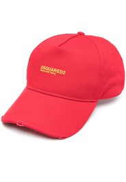 Dsquared2 Baseballkappe mit Logo-Stickerei - Rot