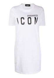 Dsquared2 Kleid mit Logo-Print - Weiß