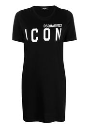 Dsquared2 T-Shirtkleid mit Logo-Print - Schwarz