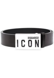 Dsquared2 Gürtel mit "Icon"-Schnalle - Schwarz