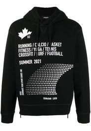 Dsquared2 Hoodie mit Slogan-Print - Schwarz