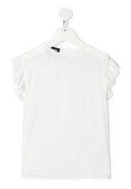 Dsquared2 Kids Bluse mit Rüschenborten - Weiß