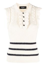 Dsquared2 Top mit Rüschen - Nude