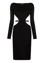Dsquared2 Midikleid mit Cut-Out - Schwarz
