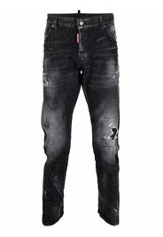 Dsquared2 Schmale Jeans im Distressed-Look - Schwarz