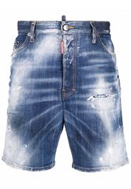 Dsquared2 Jeans-Shorts im Distressed-Look - Blau