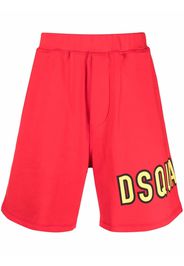Dsquared2 Shorts mit Logo-Print - Rot