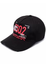 Dsquared2 Baseballkappe im Distressed-Look - Schwarz