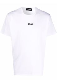 Dsquared2 Mesh-T-Shirt mit Logo - Weiß