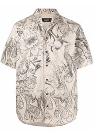 Dsquared2 Hemd mit grafischem Print - Nude