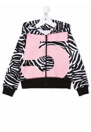 Dsquared2 Kids Hoodie mit Zebra-Print - Schwarz