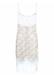 Dsquared2 Seidenkleid mit floralem Print - Blau