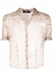Dsquared2 Hemd mit semi-transparenten Puffärmeln - Nude