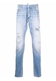 Dsquared2 Gerade Jeans im Distressed-Look - Blau