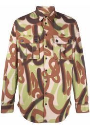 Dsquared2 Hemd mit abstraktem Print - Grün