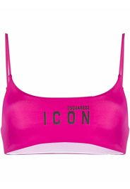 Dsquared2 logo print bikini top - Rosa