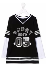 Dsquared2 Kids logo-print layered T-Shirt - Schwarz