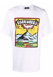 Dsquared2 T-Shirt mit grafischem Print - Weiß