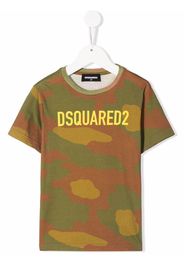 Dsquared2 Kids camouflage logo-print T-shirt - Grün
