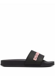 Dsquared2 appliqué-logo slides - Schwarz