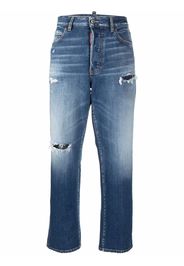Dsquared2 distressed straight-leg jeans - Blau