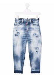 Dsquared2 Kids mid-rise straight-leg jeans - Blau