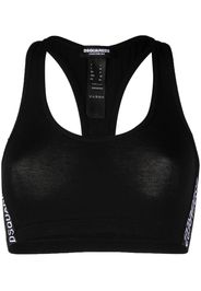 Dsquared2 logo-tape sport bra - Schwarz