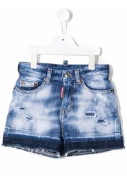 Dsquared2 Kids distressed-effect denim shorts - Blau