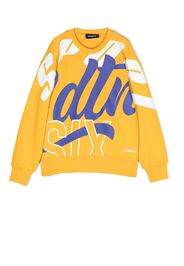 Dsquared2 Kids text-print crew-neck sweatshirt - Gelb