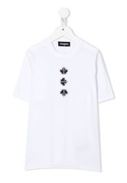 Dsquared2 Kids maple-leaf cotton T-shirt - Weiß