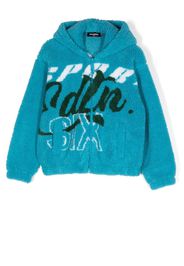 Dsquared2 Kids fleece zip-up hoodie - Blau