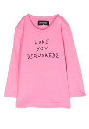 Dsquared2 Kids logo-print cotton T-shirt - Rosa
