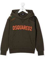 DSQUARED2 KIDS Hoodie mit Logo-Print - Grün