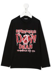Dsquared2 Kids T-Shirt mit grafischem Print - Schwarz