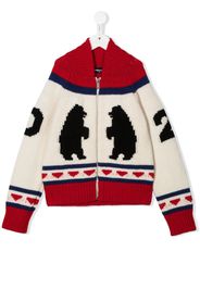 Dsquared2 Kids Cardigan mit Eisbären - Nude