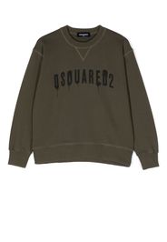 Dsquared2 Kids logo-print cotton sweatshirt - Grün