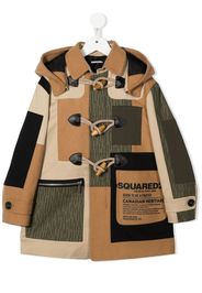 Dsquared2 Kids Dufflecoat im Patchwork-Look - Braun