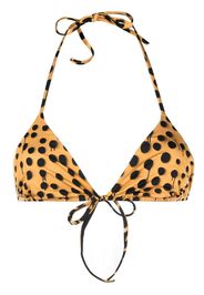 Dsquared2 leopard-print halterneck bikini top - Nude