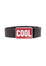 Dsquared2 Kids logo-buckle leather belt - Braun