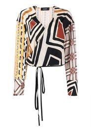 Dsquared2 Bluse mit geometrischem Print - Nude