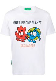 Dsquared2 T-Shirt mit Slogan-Print - Weiß