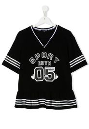 Dsquared2 Kids TEEN logo-print jersey top - Schwarz