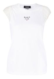 Dsquared2 T-Shirt mit Slogan-Print - Weiß