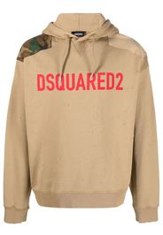 Dsquared2 logo-print hoodie - Braun