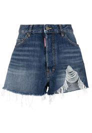 Dsquared2 distressed denim shorts - Blau