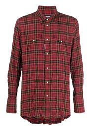 Dsquared2 checked cotton-blend shirt - Rot