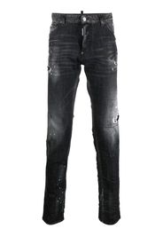 Dsquared2 faded distressed slim-fit jeans - Schwarz
