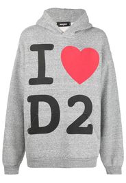 Dsquared2 graphic-print cotton hoodie - Grau
