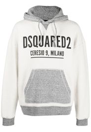 Dsquared2 logo-print cotton hoodie - Weiß